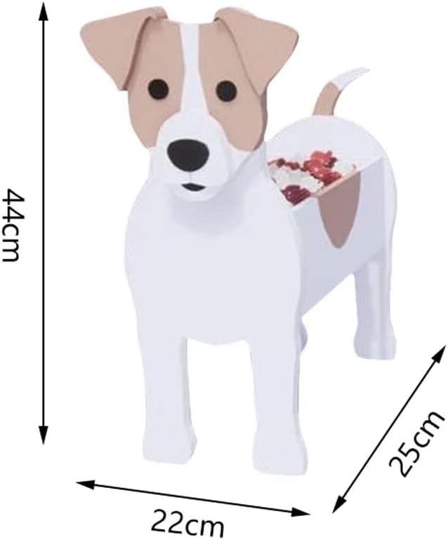 Dog Planter Plant Pots Animal Shaped Cartoon Large Planter Cute Dog Flower Pot for Home Office Garden Decoration Jack Russell Terrier