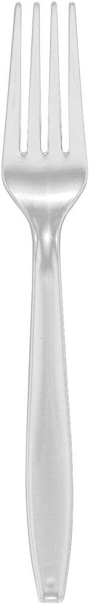 Clear Disposable Plastic Forks - 7" (Pack of 100) - BPA-Free, Recyclable, & Durable Catering Solution - Perfect for Parties, Events, Catering & Everyday Use