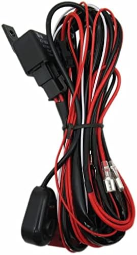 LED Light Bar Wiring Harness Kit 12V 40Amp 18AWG Fuse Relay ON/OFF Switch Fits For 12V light bars, spot lights, fog lights, driving lights, work lights