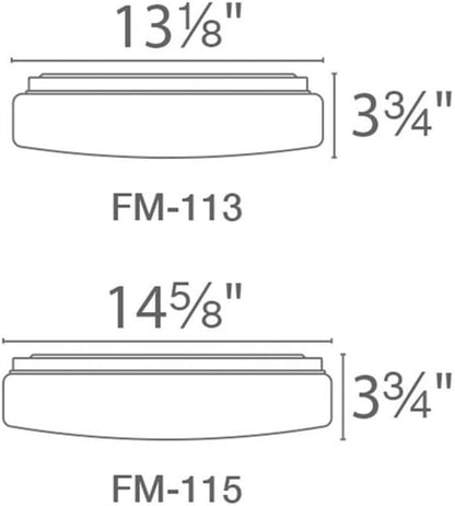 WAC Lighting, Square 11in LED Energy Star Flush Mount 3000K in Bronze