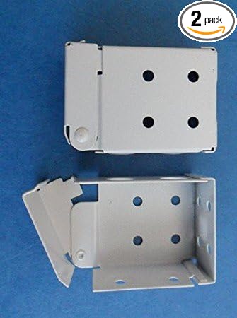 Install Brackets Faux and Wood Horizontal Blinds Low Profile - One Pair of White