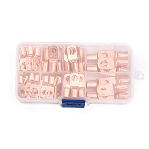 60pcs/Set SC6-25 Open Barrel Copper Lug Ring Battery Wire Connector Cable Crimp Terminal Kit VXAXPOHZA