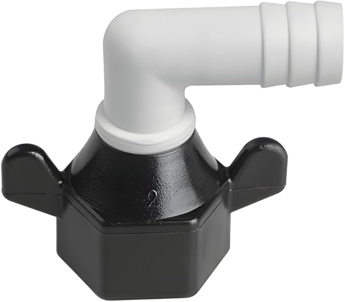 SEAFLO (NO: 51F03) 12"-14 FNPT x 12" Barb Angled Universal Pump Fittings for SHURFLO, SEAFLO, Circle River, Johnson, Jabsco, FLOJET, REMCO, Lippert, USA ADVENTURE and other Pumps (1-Pack)