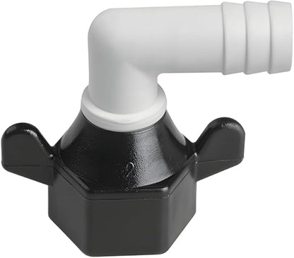SEAFLO (NO: 51F03) 12"-14 FNPT x 12" Barb Angled Universal Pump Fittings for SHURFLO, SEAFLO, Circle River, Johnson, Jabsco, FLOJET, REMCO, Lippert, USA ADVENTURE and other Pumps (1-Pack)