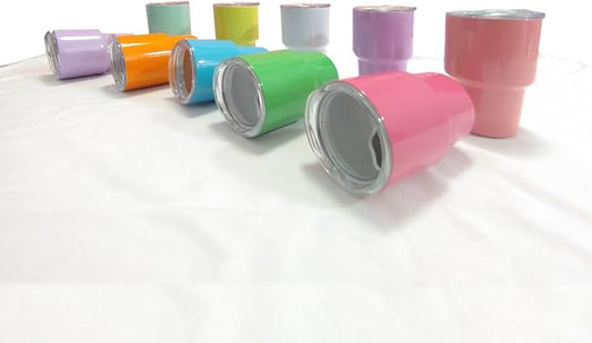 3oz Tiny tumbler Stainless Steel Shot Cups Mini Sublimation Blanks Vacuum Insulated Shot Glass Straw Spillproof With Lid And Straw Espresso Cup Alcohol Wine Mug Shot Glasses For Kids (Blue)