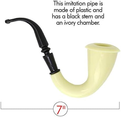 Skeleteen Costume Accessories Pipe Prop - Fake Detective Smoking Pipes For Costumes - 1 Piece