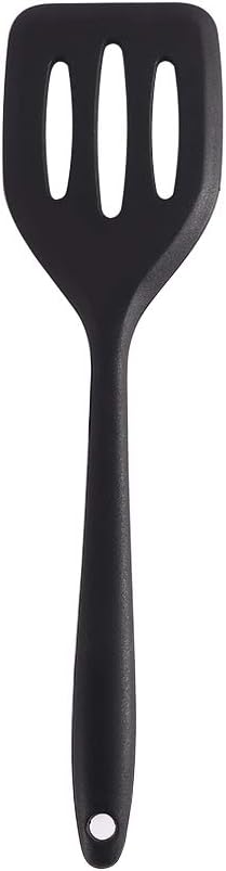 1PCS Silicone Slotted Spatula,Silicone Turner Fish Frying Pan Scoop Fried Shovel Spatula Non Stick Cooking Spatula for Kitchen(gray Large)
