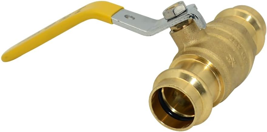 VARMHUS 2Pack Ultra-Durable Full Port Press Ball Valve, Lead-Free Brass Shut Off Valve with Dual EPDM O-Rings for Copper Tubing (3/4inch)