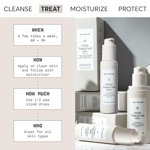 Naturium Azelaic Topical Acid 10%, Face & Skin Care Beauty Treatment with Niacinamide & Vitamin C, 1 oz