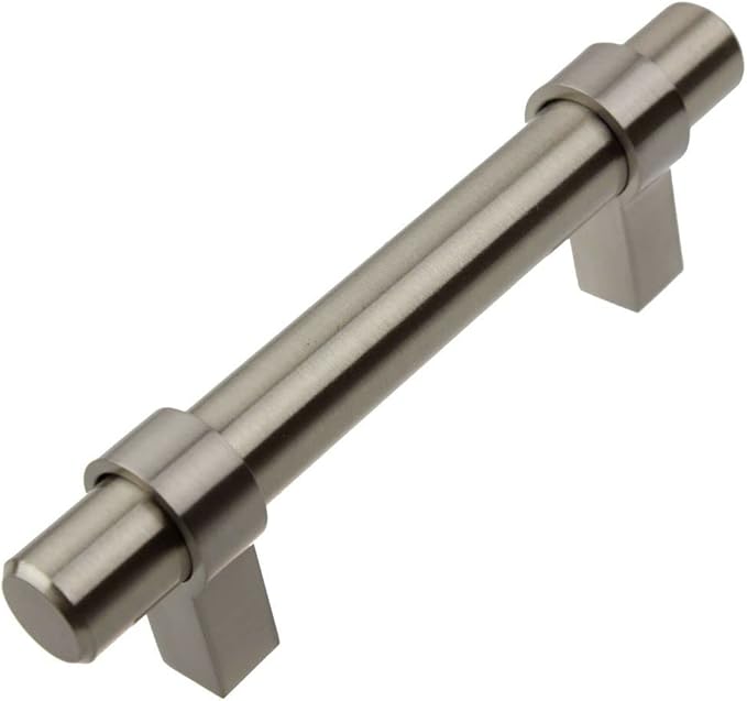 3" CC Solid Steel Euro Bar Cabinet Pull Stainless Steel - 4005-76-SS-1