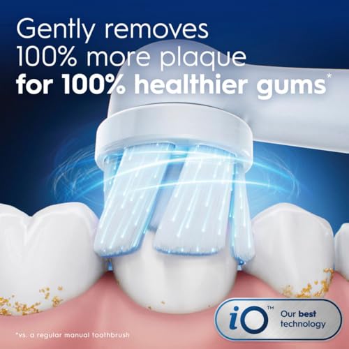 Oral-B iO Ultimate Clean Replacement Brush Heads, 5 Count, 4 Ultimate Clean + 1 Gum & Sensitive White