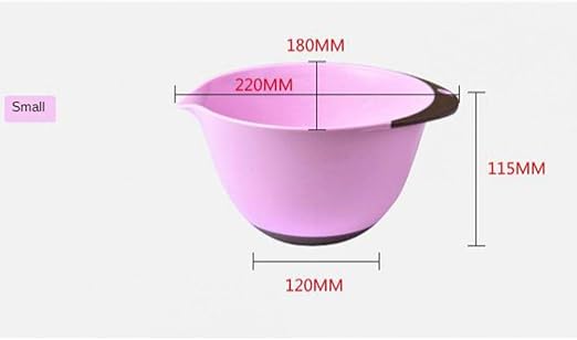 Mixing Bowl Set with Spout And Measurement Indicators, 22cm set of 2