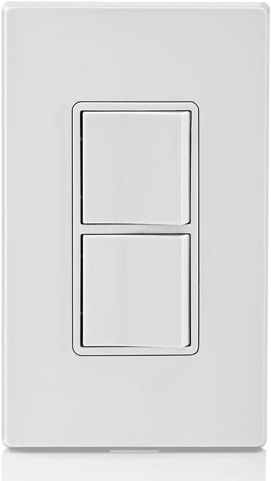 Leviton 5634-W 15 Amp, 120277 Volt, Decora Single-Pole, AC Combination Switch, Commercial Grade, Grounding, White