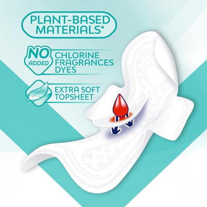 Saba Sensiti-V Ultra Thin Regular Sanitary Napkin Pads with Wings, 4-Pack of 20 Pads (80 Count)