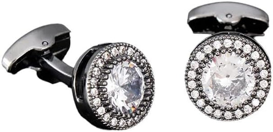 New 2025 Cufflinks Wedding For Men Luxury Crystal Cufflinks Diamond Gold Blue Red Cuff Links Business Suit Shirts Men Franch Jewelry Gift Jewelry Fashion Accessories Creative Gift