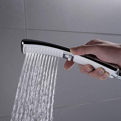 Waterfall 2 Function Hand Held Shower Head Pressure Rain Shower Sprayer Set Water Saving