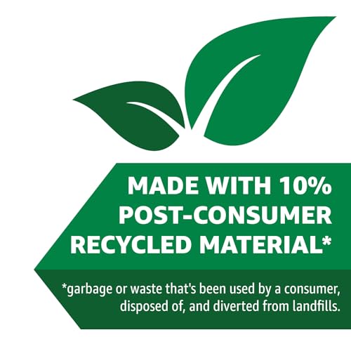 Basics 13 Gallon Tall Kitchen Drawstring Trash Bags, Clean Fresh Scent, 10% Post Consumer Recycled Material, 80 Count