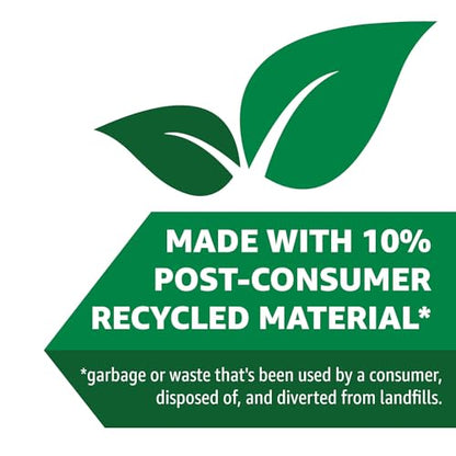 Basics 13 Gallon Tall Kitchen Drawstring Trash Bags, Clean Fresh Scent, 10% Post Consumer Recycled Material, 80 Count