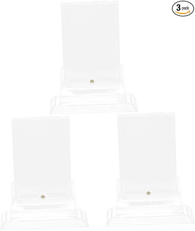 VANZACK 3 Sets Football Card Display Stand Display Shelves Display Shelf Trading Card Display Frame Card Stand Baseball Card Display Rack Trading Card Support Card Holder Stand Plastic