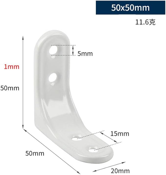 Sturdy Wall Mount Shelf Support Bracket for Home Decor, White 2Inch, Multi