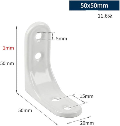 Sturdy Wall Mount Shelf Support Bracket for Home Decor, White 2Inch, Multi