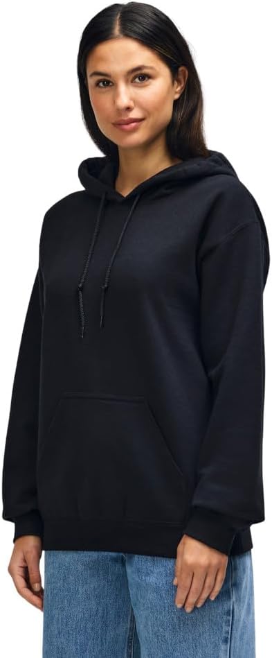 Gildan Men's Heavy Blend Drawcord Hooded Sweatshirt, Safety Pink