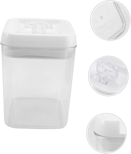Luxshiny 1pc Transparent Plastic Snack Grain Storage Tank Sealed Can for Kitchen Food Organization Airtight Container for Cereals and Snacks
