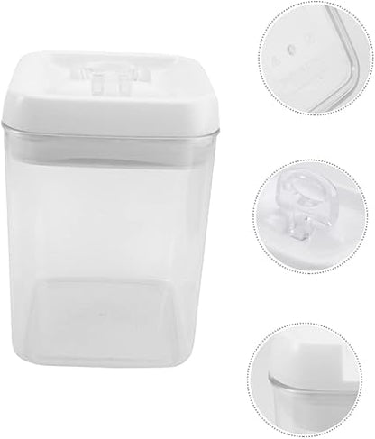 Luxshiny 1pc Transparent Plastic Snack Grain Storage Tank Sealed Can for Kitchen Food Organization Airtight Container for Cereals and Snacks