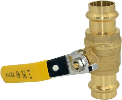 VARMHUS 2Pack Ultra-Durable Full Port Press Ball Valve, Lead-Free Brass Shut Off Valve with Dual EPDM O-Rings for Copper Tubing (3/4inch)