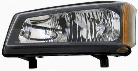 Headlight Assembly Compatible With Chevrolet Silverado 2003 2004 Silverado 1500, 1500 HD, 2500, 2500 HD, 3500 Standard, Extended,Crew Cab Pickup Left / Driver Side DOT/SAE Compliant Halogen Headlamps