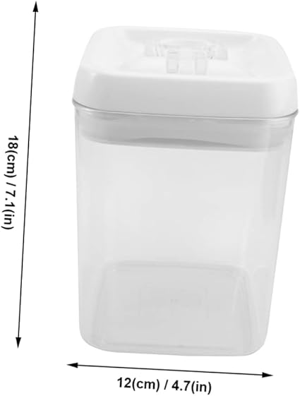 Luxshiny 1pc Transparent Plastic Snack Grain Storage Tank Sealed Can for Kitchen Food Organization Airtight Container for Cereals and Snacks