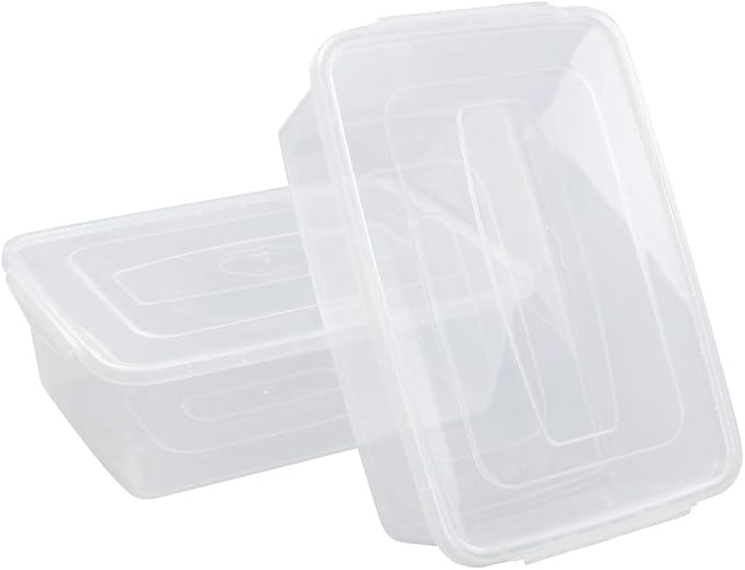 Plastic Latching Box, Multi-Purpose 16 Quart Clear Storage Bin, 2 Packs