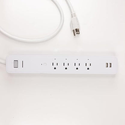 MaxLite, APS-6/USB/SMTR, Smart Advanced Power Strip, 4 AC Outlets, 2 USB Ports, 245 Joules of Surge Protection, App Controlled, Google & Alexa Compatible
