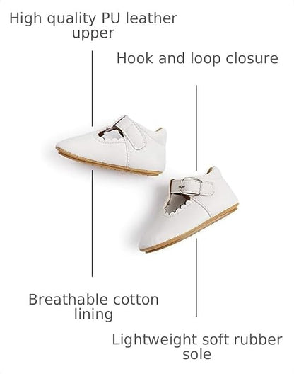 Baby Boys Girls High Top Ankle PU Leather Sneakers Soft Rubber Sole Infant Moccasins Newborn Oxford Loafers Anti-Slip Toddler Wedding Uniform Dress Shoes