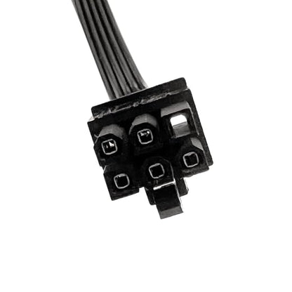 Suyitai SATA SSD Power Supply Cable Conductor and Wire Line for EVGA 1000 GQ 80 Gold 1000W 6 Pin 1 to 3 PSU 6-Pin to 3X Power Cable 18AWG(Input: 6pin, Output: 3X SATA 15pin)(73cm28.7in)