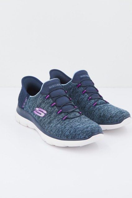 Skechers Women's Summits - Dazzling Haze Hands-Free Slip-Ins - Memory Foam Insole, Heel Pillow, Vegan Materials Sneaker