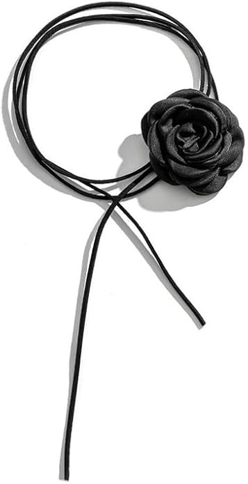 3PCS Flower Choker Necklace for Women Rose Necklace Adjustable Lace up Design Handmade Velvet Rose Choker Jewelry for Party Bride Wedding Party Summer Necklaces
