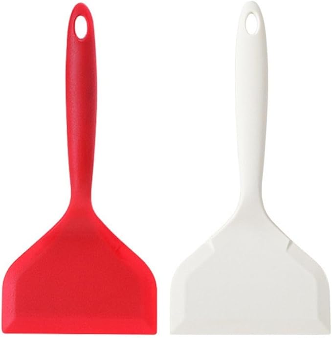 Silicone Pancakes Shovel,Wide Spatula Turner,Non-Stick Tamagoyaki Spatula,Japanese Omelette Spatula,Flexible Silicone Turner for Kitchen(white), AM0XEB0LJH2US