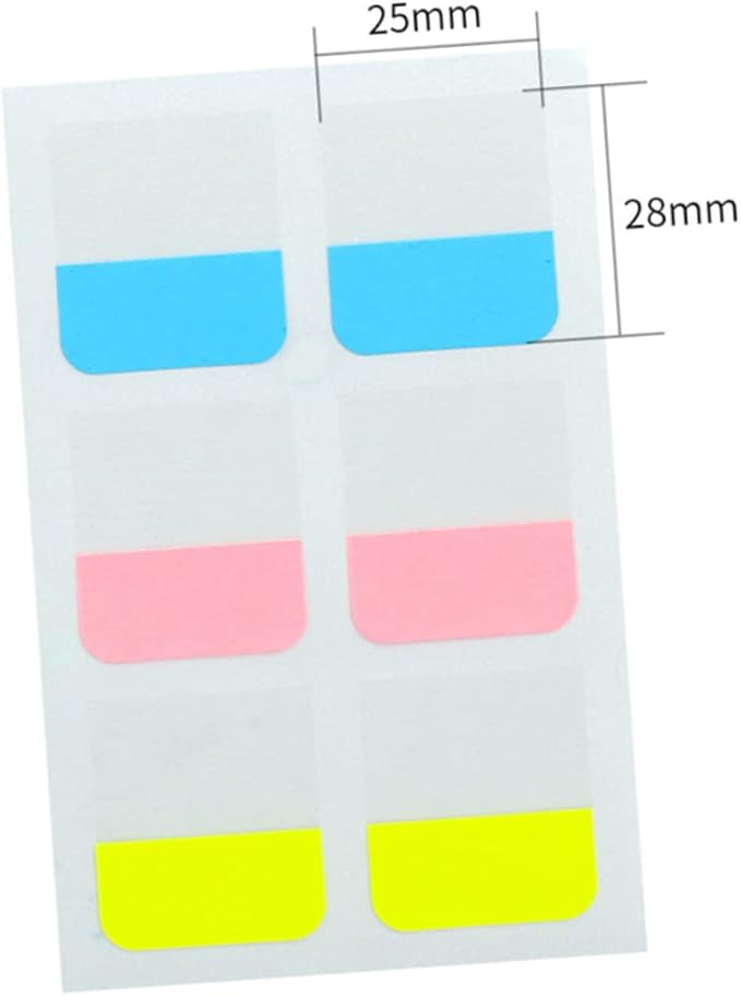 8 Sheets Vibrant Lined Sticky Index Stickers Notes Pastel Pads for Student Supplies