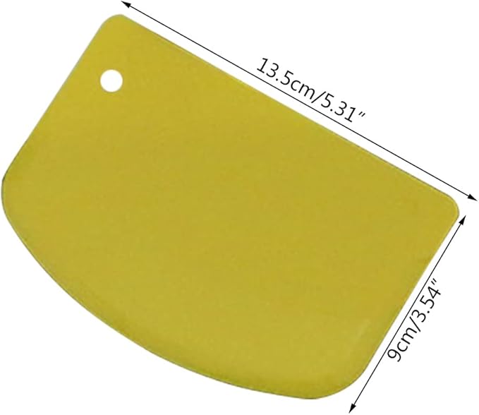 Safe Plastic Dough Cutter Bowl Scraper Plastic Pastry Scrapers Cake Heat- Resistance Dish Scrapers Kitchen Pizza Dough Scraper Plastic, Green