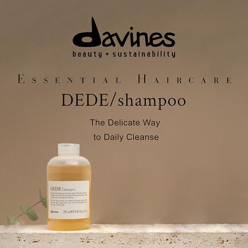 Davines DEDE Shampoo, Delicate Soft Lather Daily Cleanser for Medium Fine & Fine Hair - Gently Removes Impurities to Make Hair Light, Shiny, and Soft with Red Celery Extract, 8.45 Fl Oz