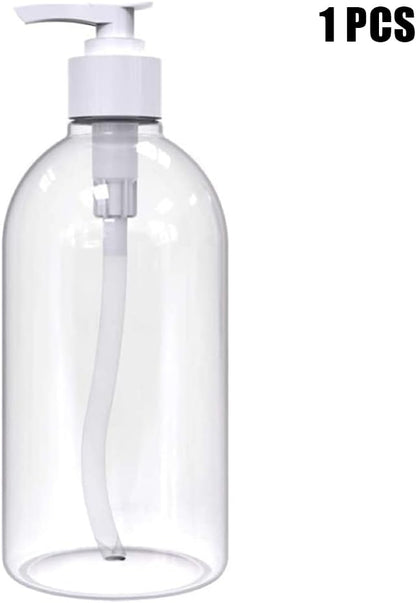VALINK 1/3 Pcs 500ml Refillable Shampoo Bottles Pump Bottles Conditioner Dispenser Empty Empty Lotion Pump Bottle Liquid Container for Essential Oil Soap Lotion Shampoo Clear (1Pack)