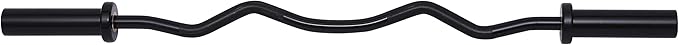 Olympic Barbell Bar 48", 2-Inch Curl Bar for Weight Lifting, Hip Thrusts, Squat, Biceps-Home Gym Weight Bar, Chrome Curling Bar for 2 Inch Weight Plates