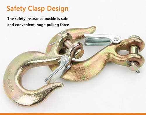 XMHF 14" Clevis Slip Hook with Safety Latch Heavy Duty Grade 70 Forged Steel Towing Winch Hook