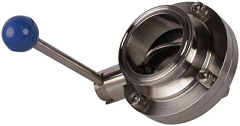 Butterfly Valve  Tri Clamp 2.5 inch Pull Handle - Stainless Steel SS304  EPDM - Glacier Tanks