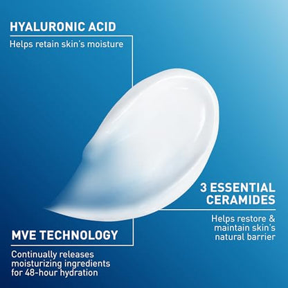 CeraVe Moisturizing Cream 19oz, Body and Face Moisturizer for Dry Skin, Body Cream with Hyaluronic Acid and Ceramides, Daily Moisturizer, Oil-Free, Fragrance Free, Non-Comedogenic, 19 Ounce ( $1.12 / oz )