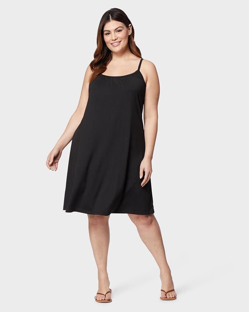 32 Degrees Women’s Cool Flowy Bra Dress | with Built-in Cups | Relaxed Fit | Adjustable Spaghetti Strap