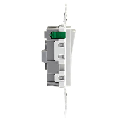 Leviton E5601-MW Decora Edge 15 Amp Single Pole Rocker Switch, 10-Pack, White
