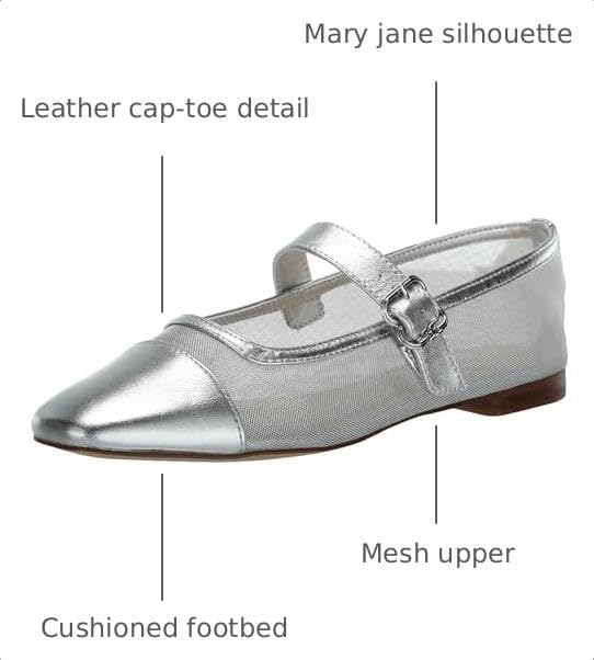 Size 7 Medium Sam Edelman Women's Miranda Mesh Ballet Flats