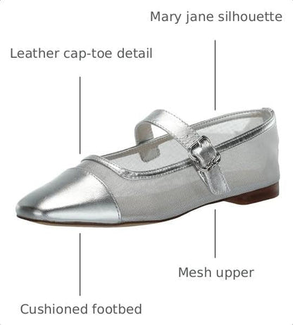 Size 7 Medium Sam Edelman Women's Miranda Mesh Ballet Flats